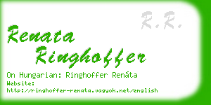 renata ringhoffer business card
